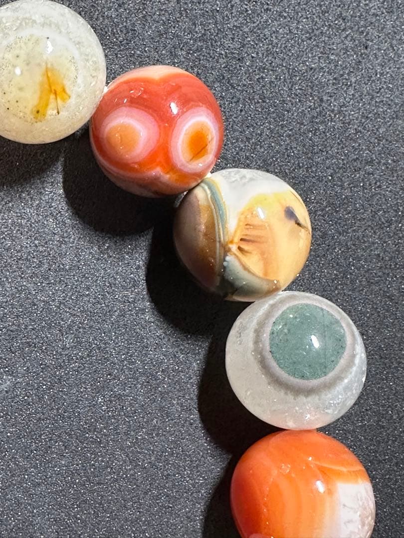 カラフルザクザク天眼瑪瑙ブレス　18ミリ