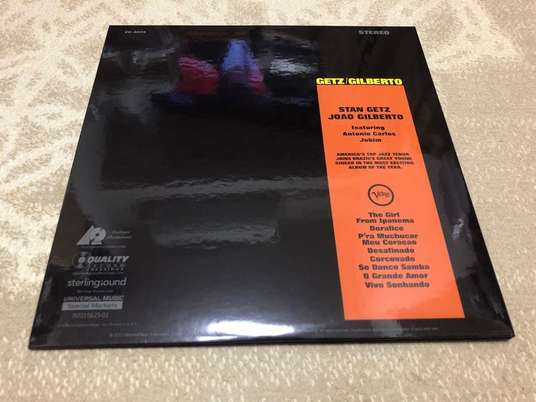 アナログプロダクション Getz Gilberto 45回転 2枚組 超高音質