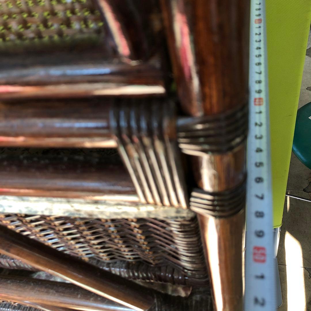 昭和レトロ 籐家具 ラタン ラック チェスト 4段引き出し　中古