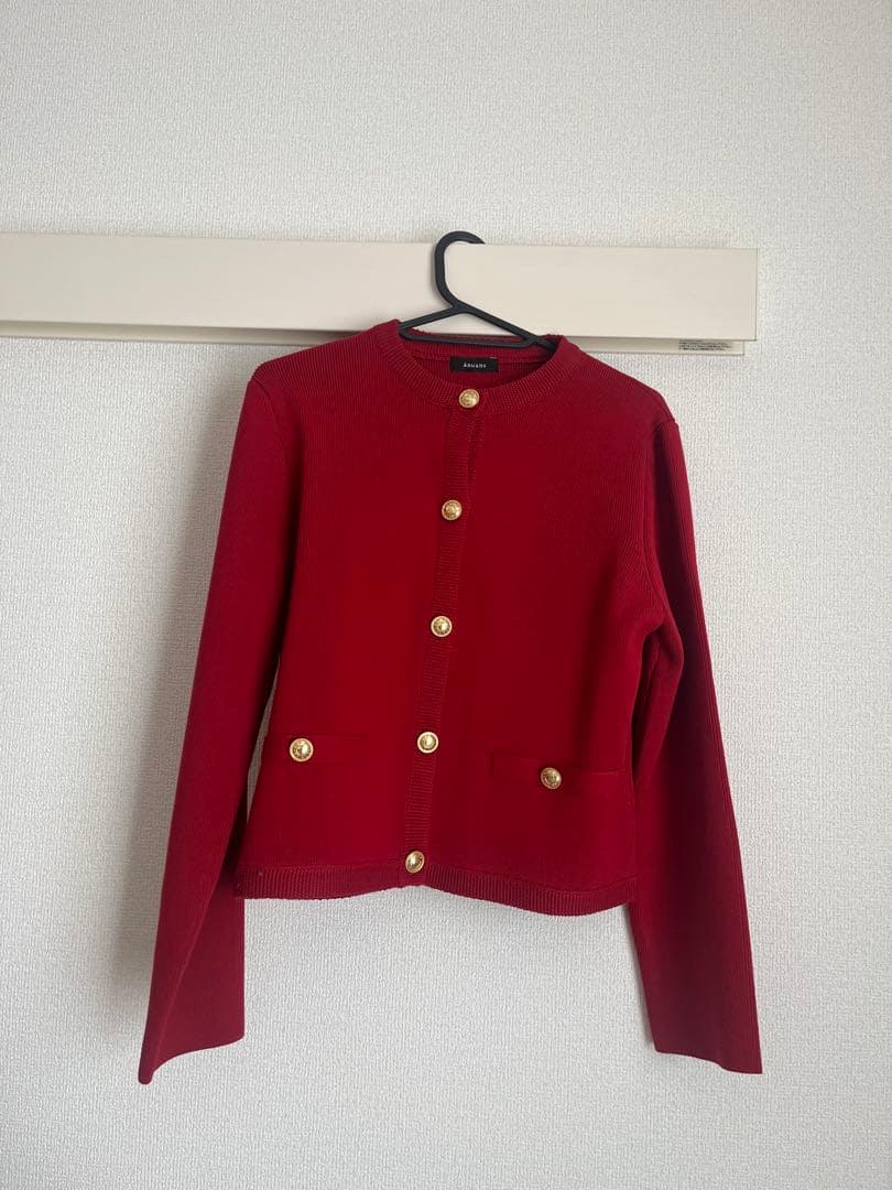 【ZOZO限定】オリジナルボタンノーカラーニットジャケット(値段交渉あれば検討)