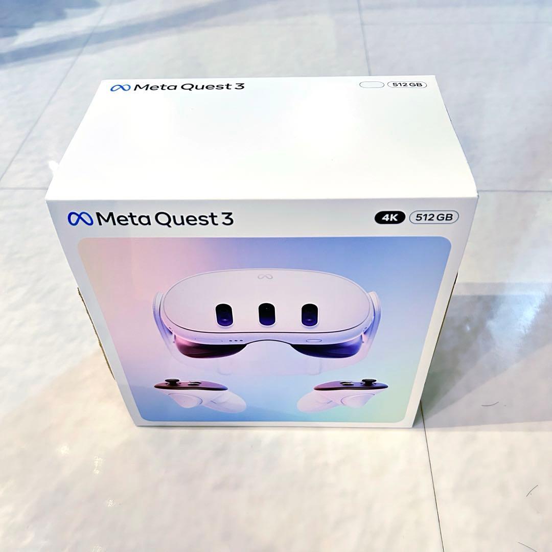 メタクエスト3、512GB、ヘッドストラップ、ゴム製カバー付き