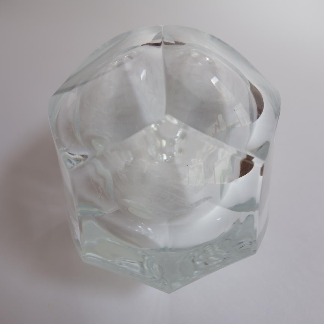 【値下げ】ボヘミアングラス　花瓶 (カワセミ)　ハンドメイド