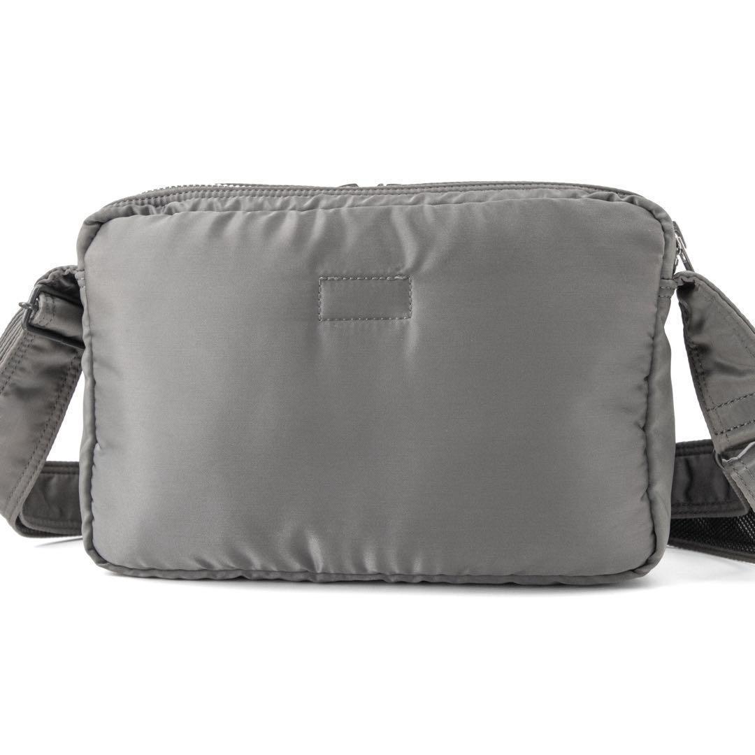 A039【美品】ポーター／タンカー　スリングバッグ　ショルダー　シルバーグレー