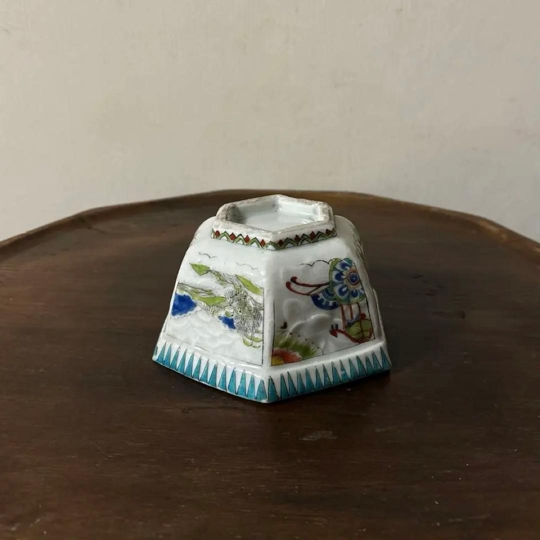 古伊万里　色絵鉢　1点　清朝　唐物　江戸時代　アンティーク　白磁　酒器　検:李朝