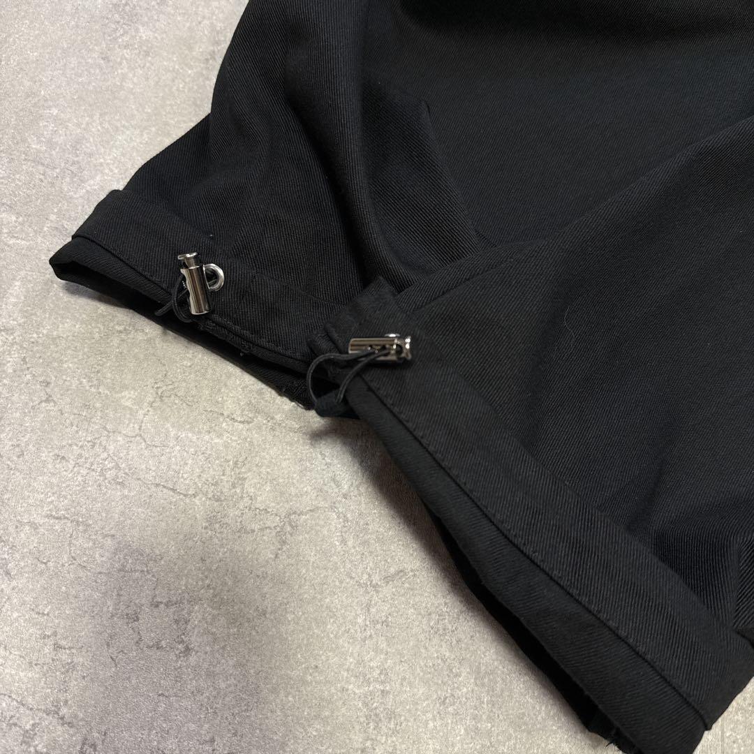 sacai サカイ ナイロン切替 ワイド テーパードパンツ黒 21AW ３