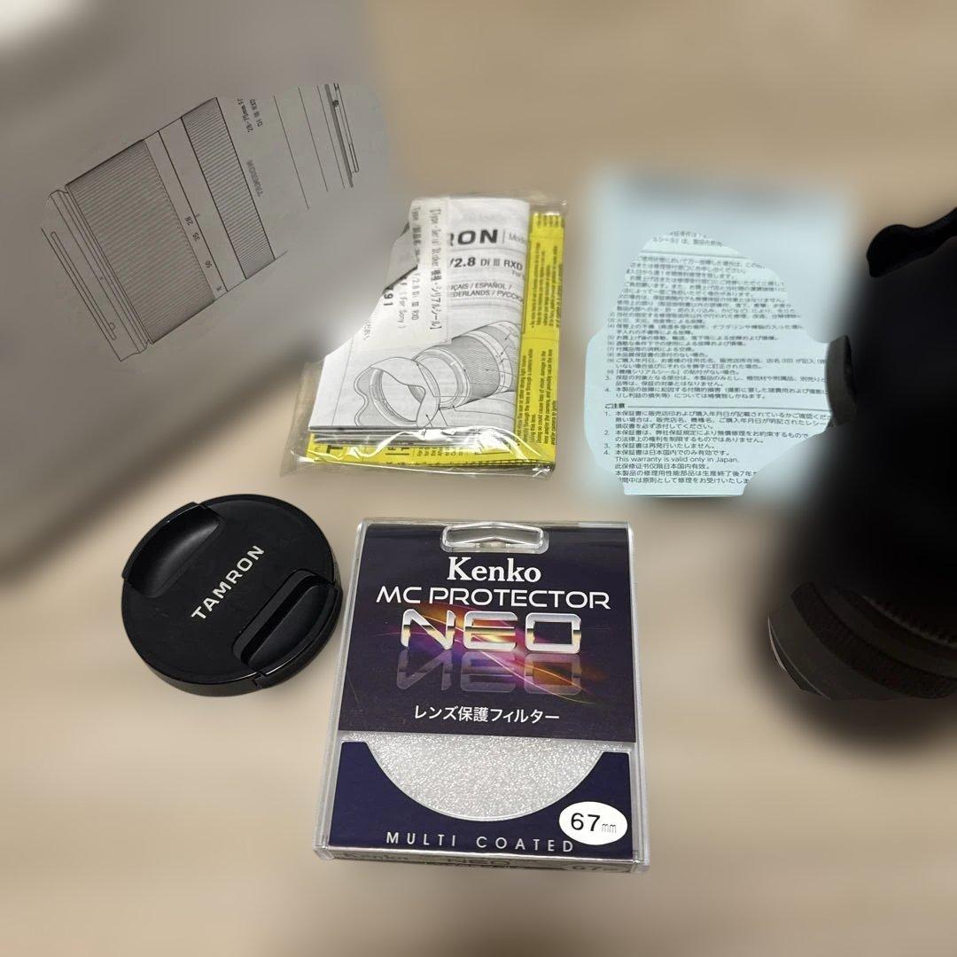 TAMRON 28-75mm F28 DI ズームレンズ 保護フィルターつき