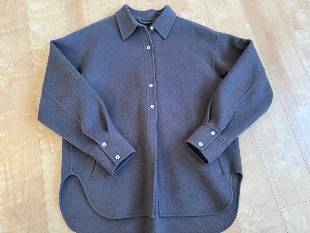 TODAYFULウールシャツジャケット　スカイブルー36サイズ