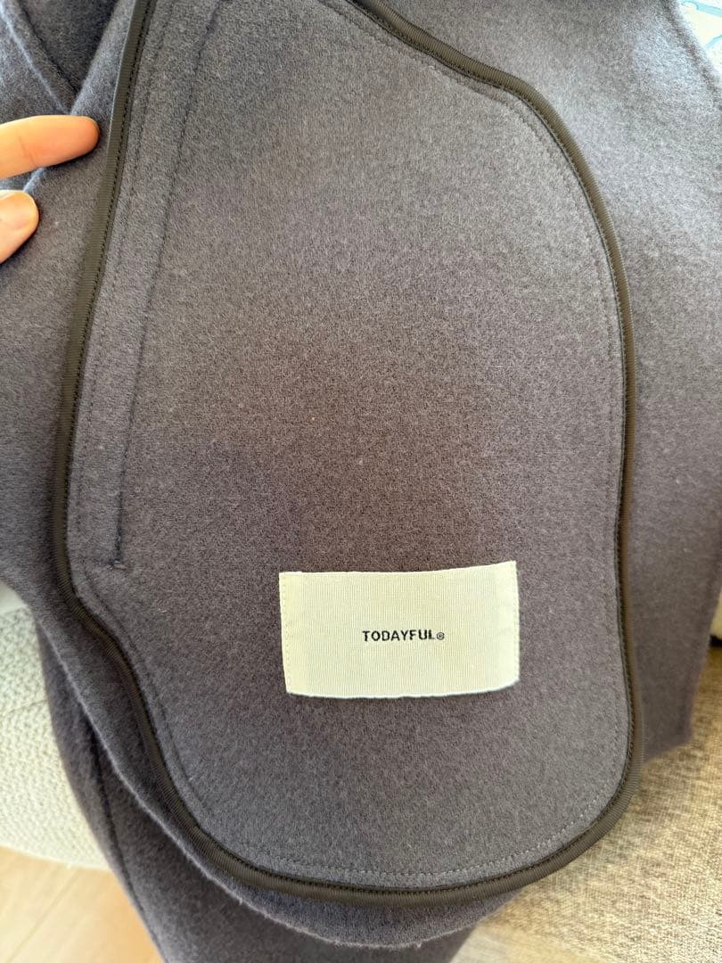 TODAYFULウールシャツジャケット　スカイブルー36サイズ