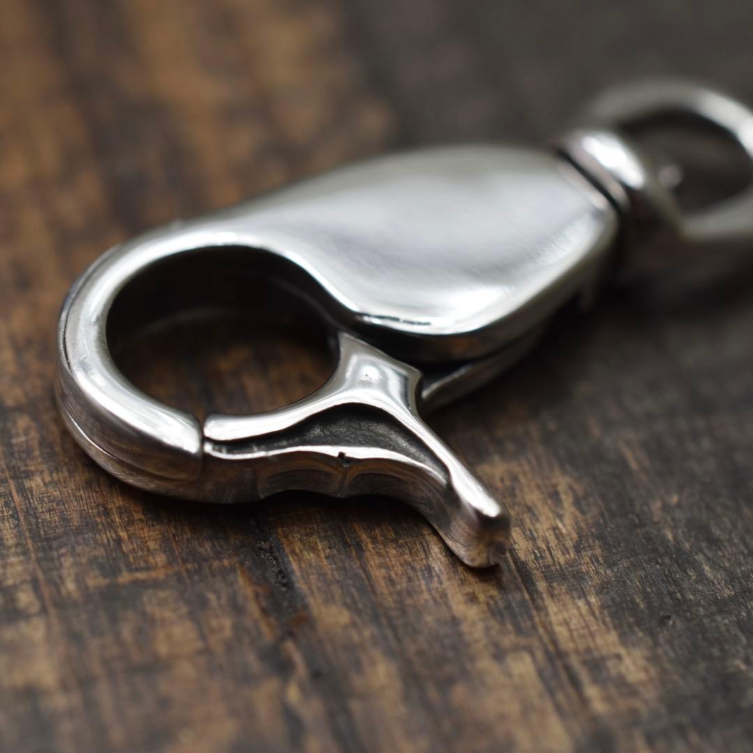 M size シルバー925 プレーン レバー　キーフック 回転カン