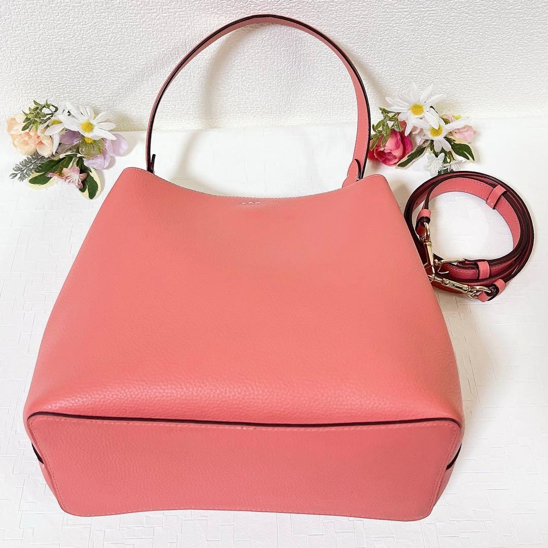 【美品】COACH コーチ ショルダーバッグ 2WAY ハンドバッグ チャーム付