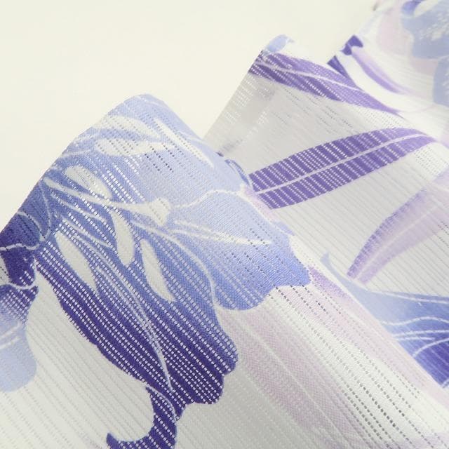 新品 綿絽 撫松庵 百合ぼかし 洗える夏着物”百合の花景色”小紋 浴衣 6265