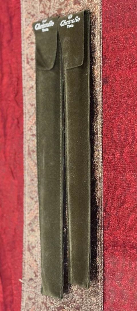 新品未使用　christofle 夫婦箸 2組と菜箸の３組セット　専用ケース付き