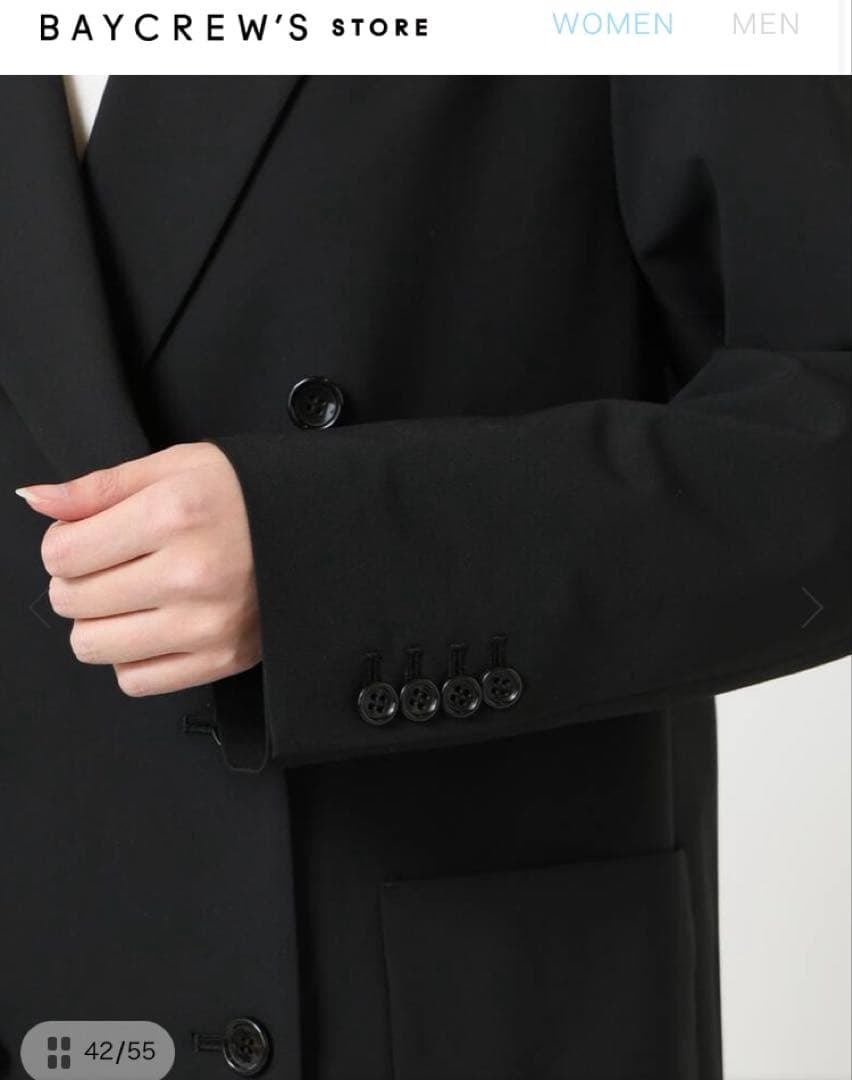 FRAMeWORK 2025フレームワーク　ダブルジャケット　黒　テーラード