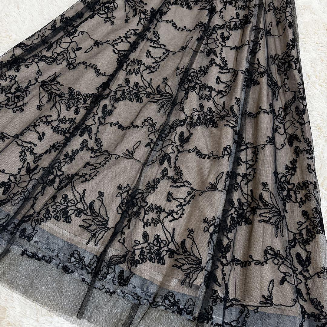 2024年モデル☆Rire Fete フラワーエンブロイダリー ケープ ドレス