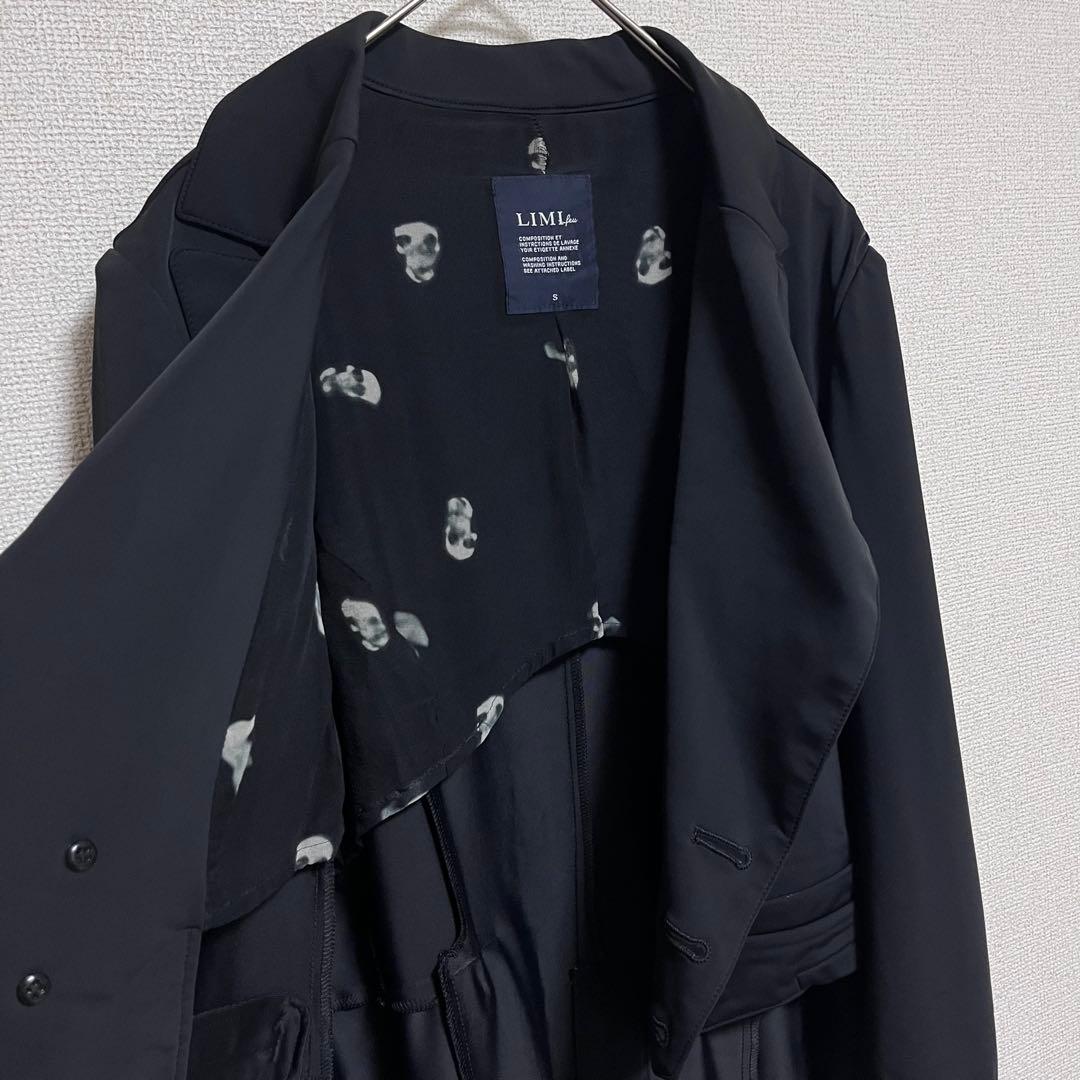 Re7k　　　ナイロン　燕尾　ジャケット　コート　ダブル　黒