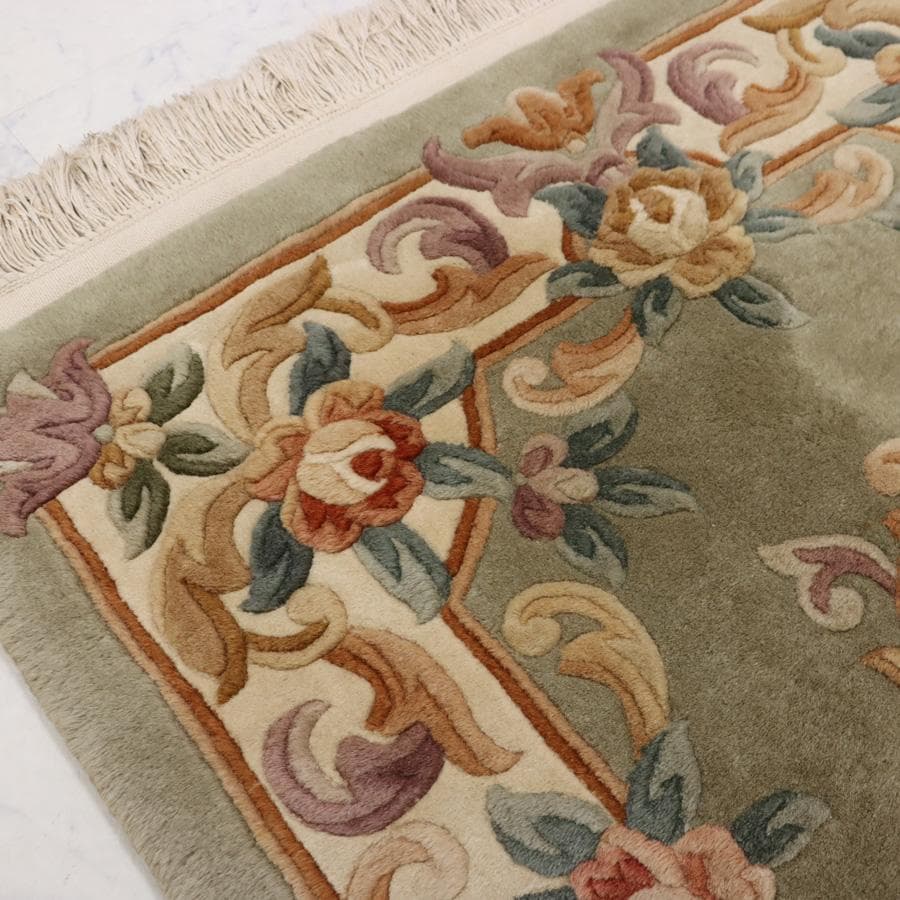 専用 Y2349-1 中国緞通 ウール ハンドカット 手織り 154×90㎝