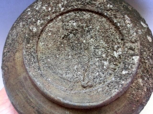 建水■古備前 陶器建水 歪み茶器 古いお茶道具 古美術 時代物 骨董品■