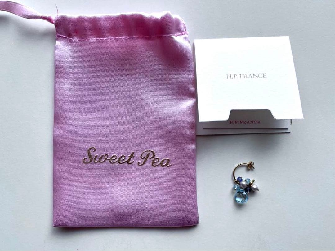 Sweet Pea 片耳用ピアス　アクアマリン