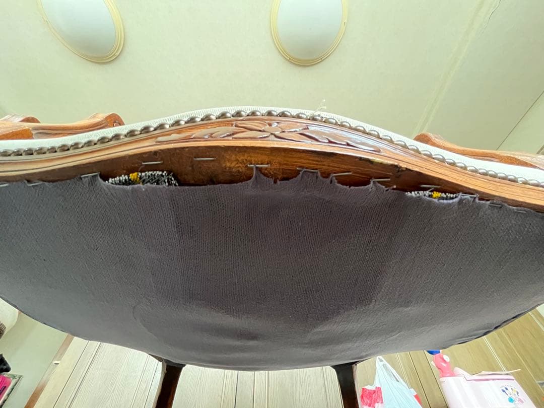 ③バラ売り不可　①〜④セット販売のみ　ロココ調 ゴブラン織り 猫脚　応接セット