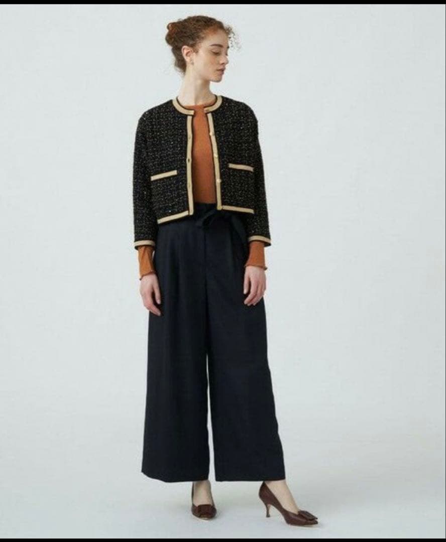 TOMORROWLAND ニットコンビツイード ノーカラージャケット　新品