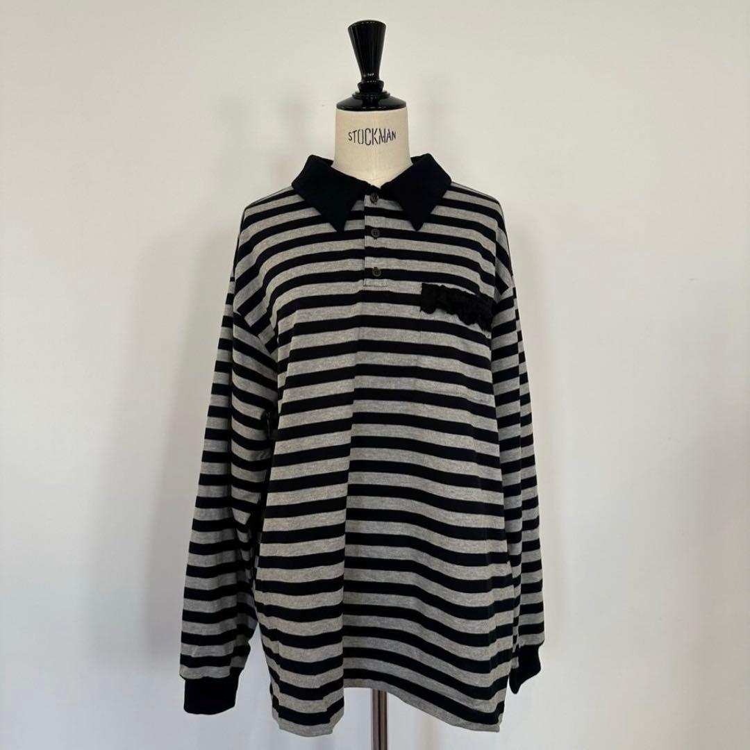 新品rosy monster ラガーシャツ　グレー