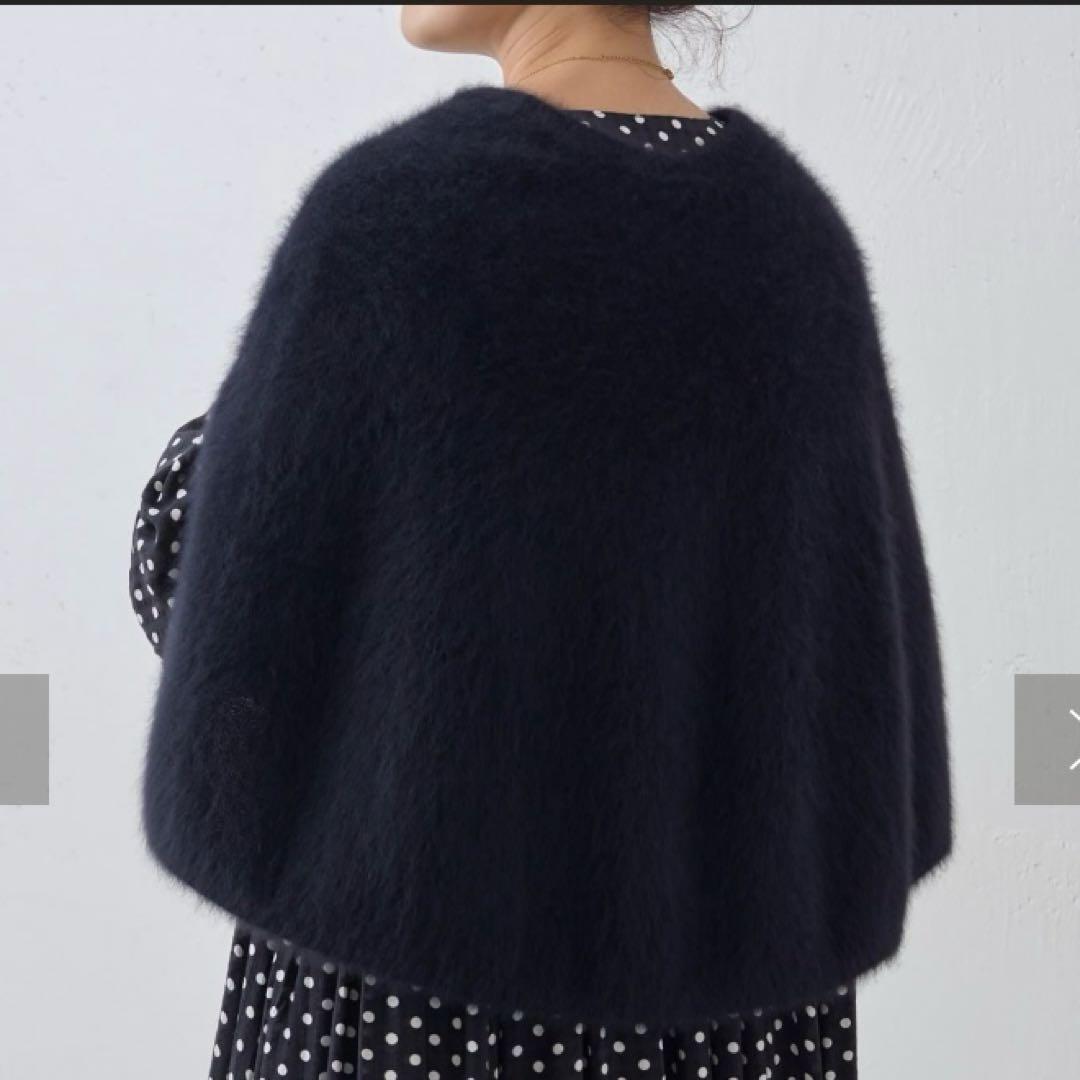 BEARDSLEY ビアズリー ファーニットポンチョ　　黒　未使用