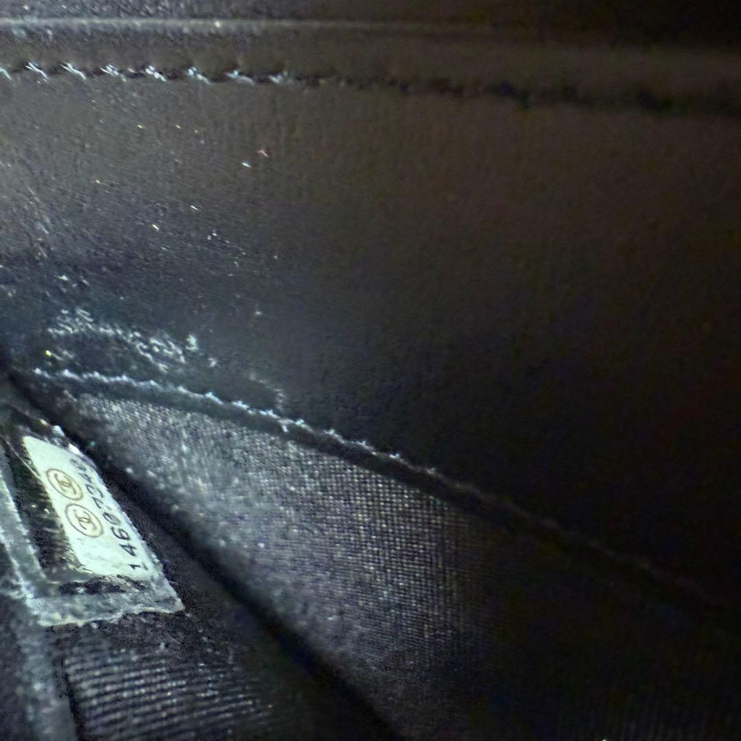 CHANEL キャビアスキン ラウンドファスナー 長財布 ブラック