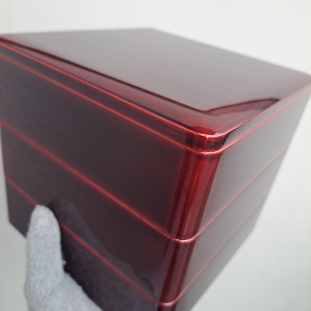 宮城県\"伝統工芸「玉虫塗」　6.5寸 3段重箱　天然木製　長期保管品