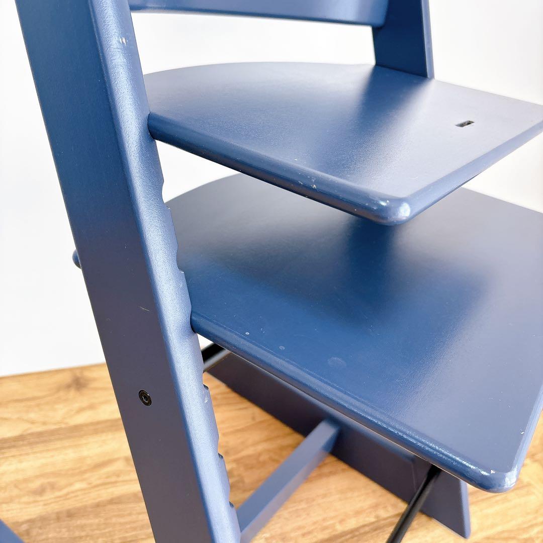 良品　ストッケ　トリップトラップ　廃盤カラー　ダークブルー　ベビーチェア