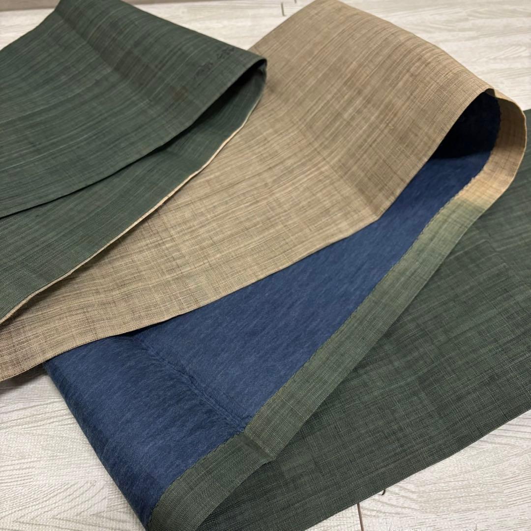 作家物 名古屋帯 本麻 風合い良い品 開き AO-1832