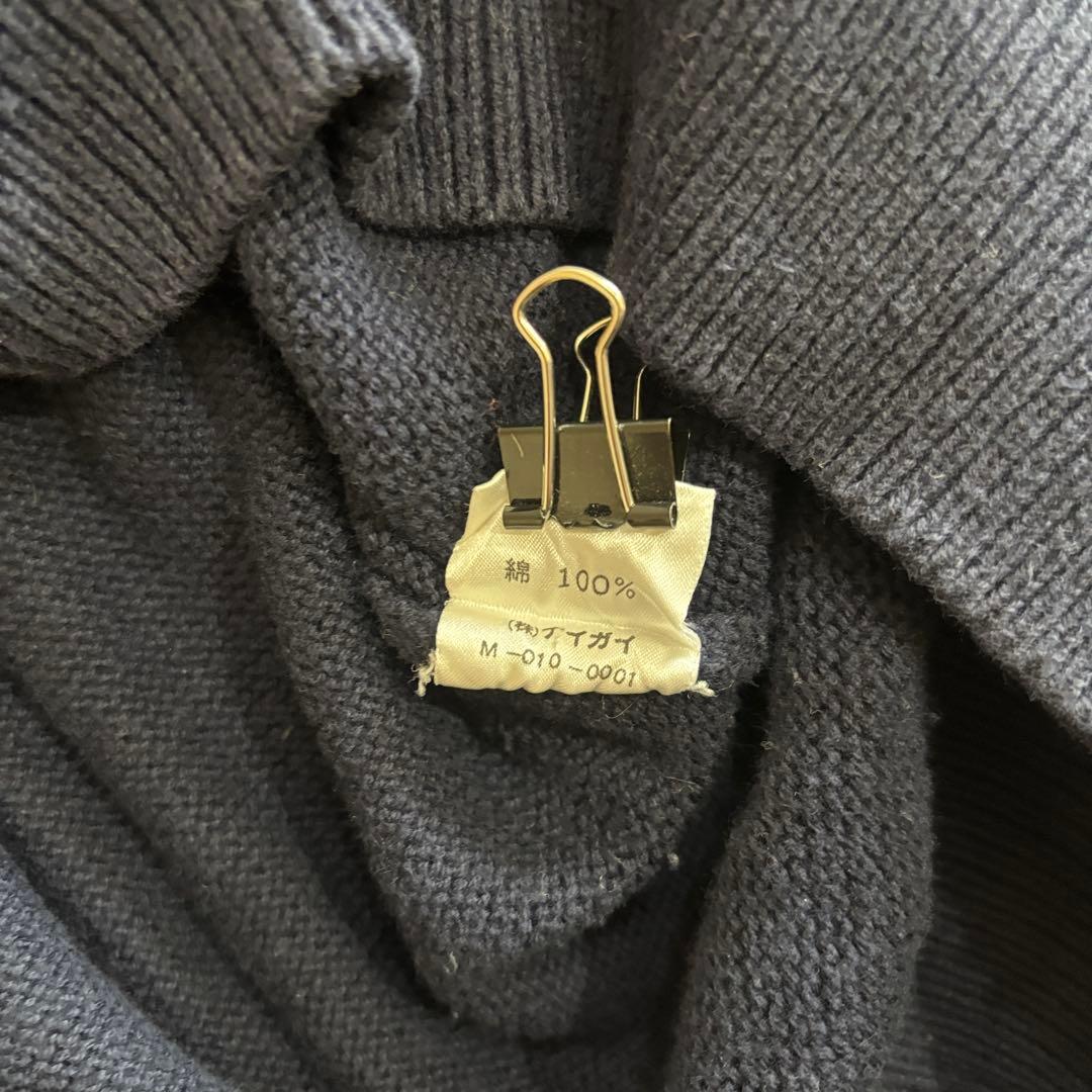 ラルフローレン ウール ニット セーター 襟付き ポロシャツ ネイビー L