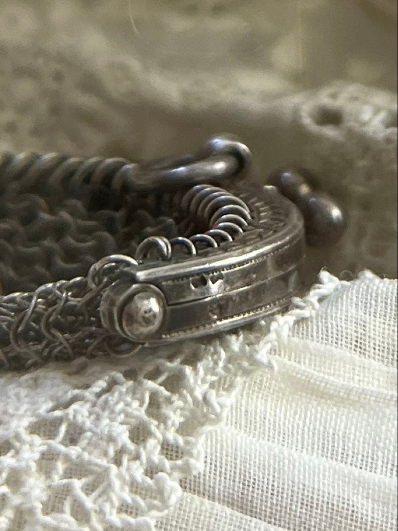 ◆SALE◆フランスアンティーク超美品シルバーメッシュパース銀刻印1900