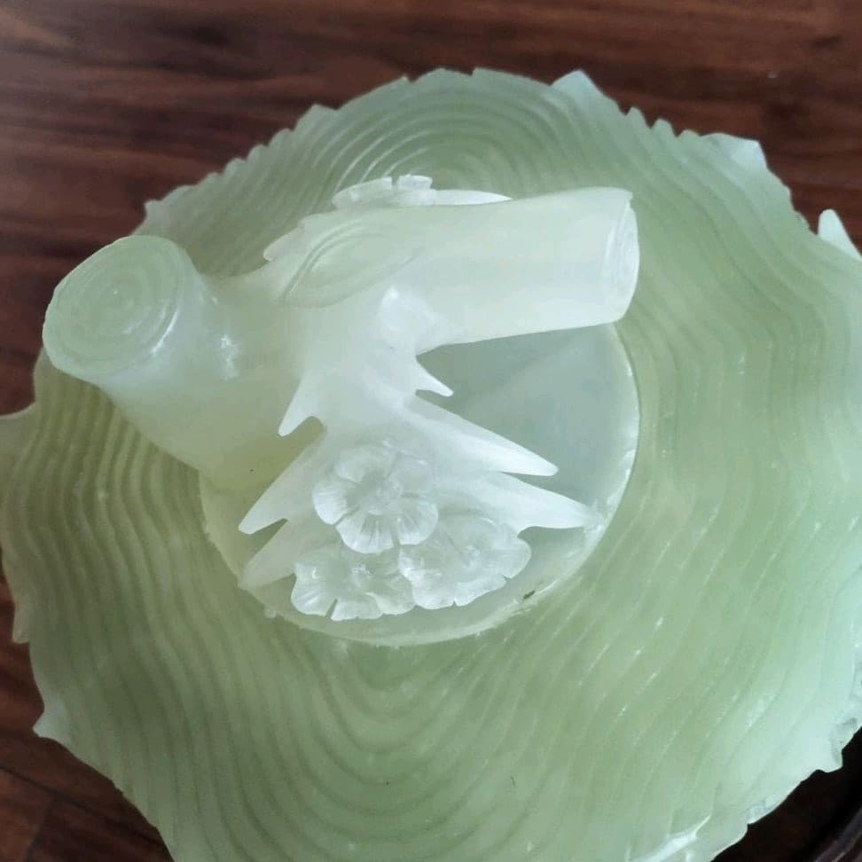 美品　希少　未使用　天然ぎょく彫刻急須