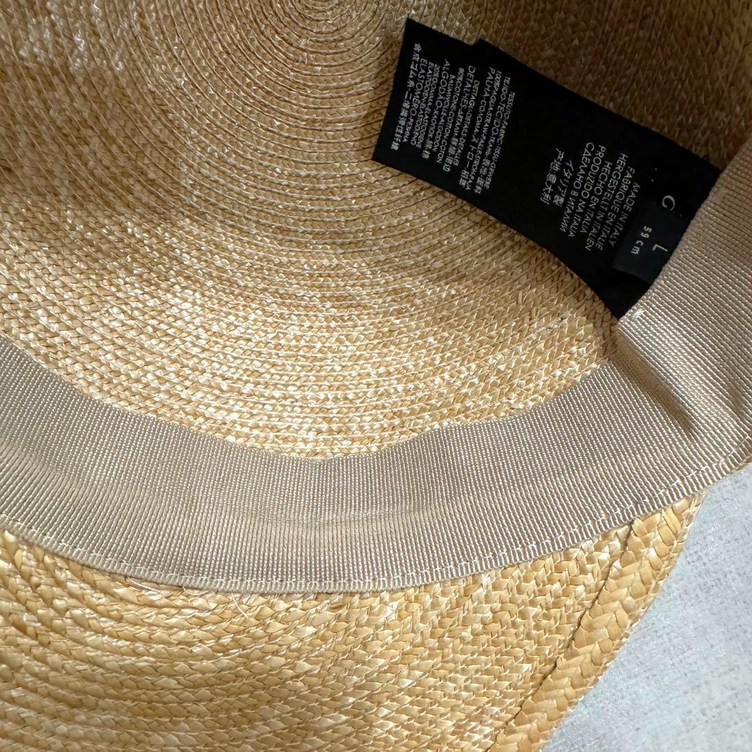 【 美品 】 GUCCI グッチ 麦わら キャップ 帽子 ハット L