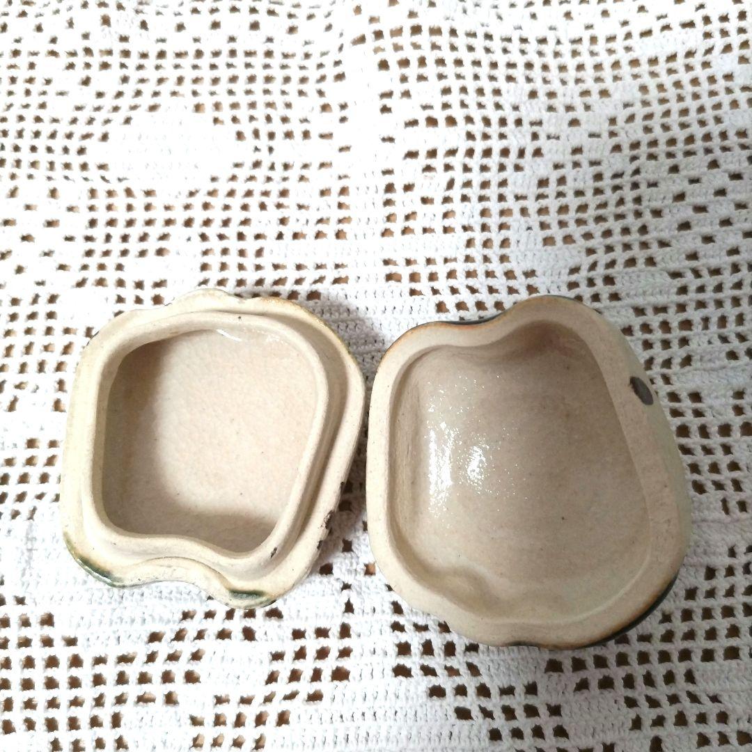 新品　香合　織部　弾き　　加藤芳右衛門