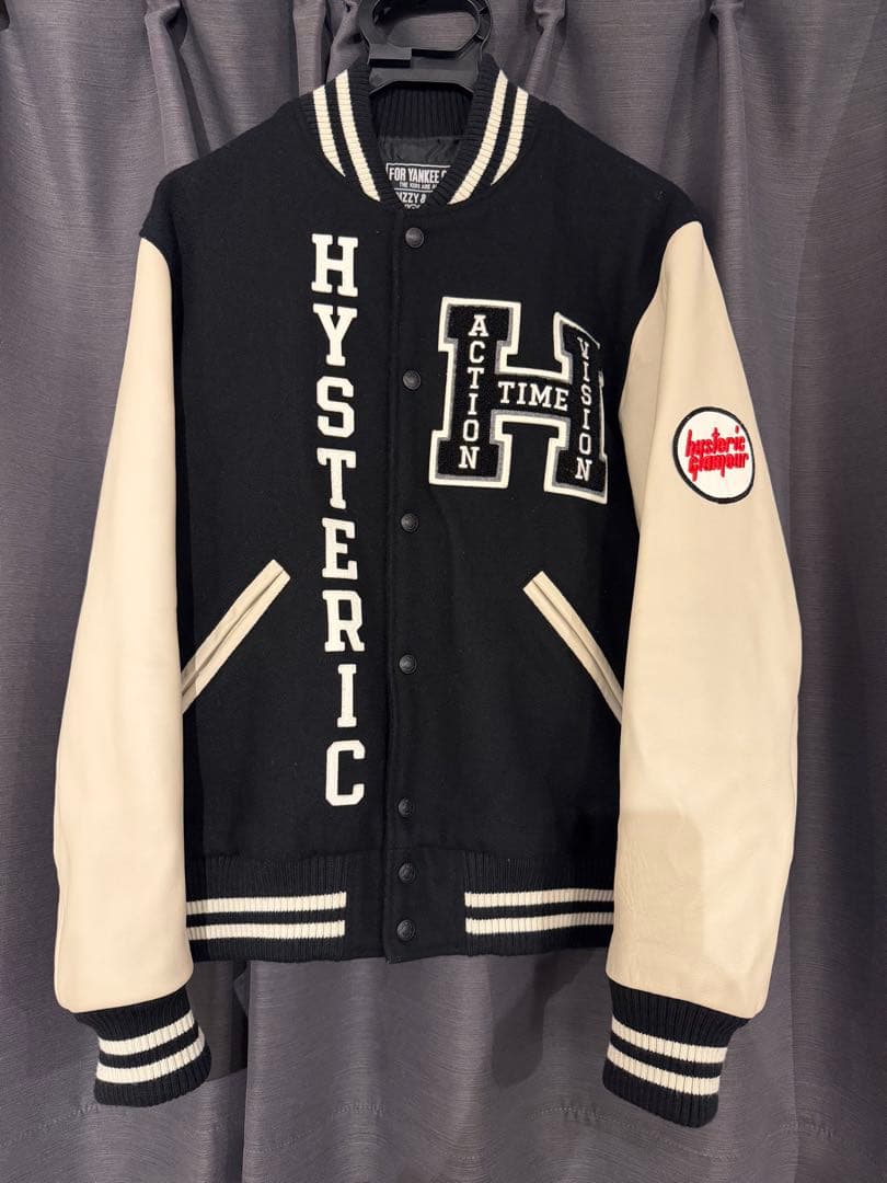 HYSTERIC GLAMOUR SEE NO EVIL スタジャン 黒 L