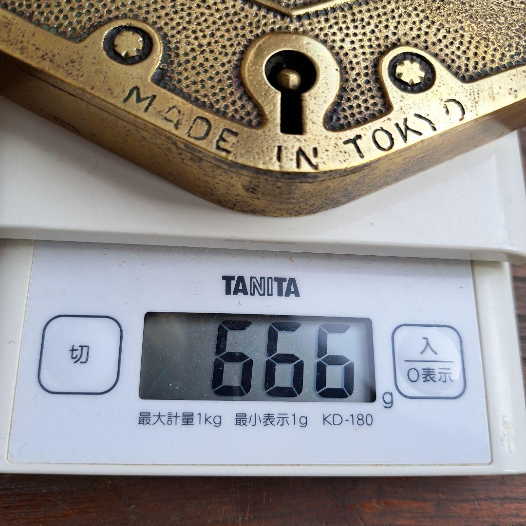 アンティーク錠前 真鍮製 骨董 和錠 東京メイド ビンテージ パドロック