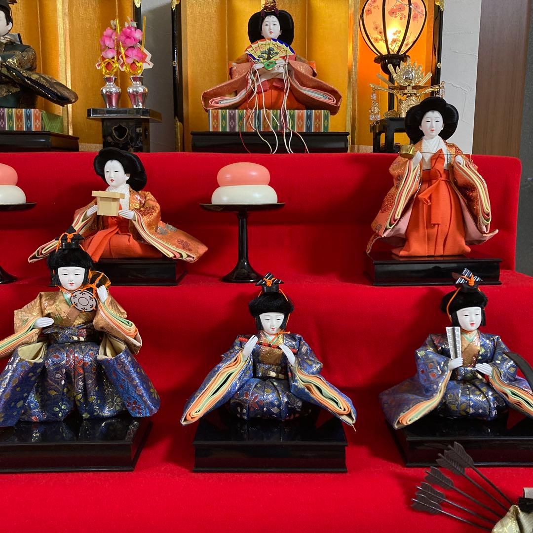 秀月 雛人形 日本人形 七段飾り 桃の節句 雛祭り セットNo.①