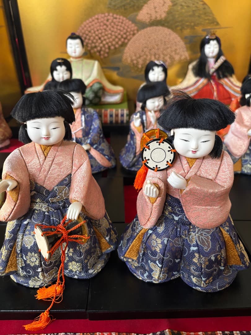 値下げ！ 十五人揃い　木目込み人形（大）　梅香