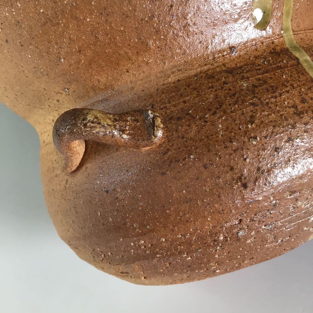 Ｒ５３５　水指　『松古窯　佐久間勝山造』『耳付』『瓢形水指』　共箱　茶道具