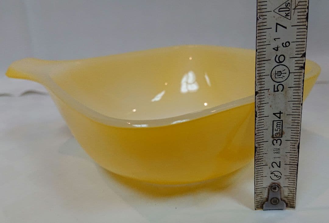 昭和レトロ CROWN OVENWARE 耐熱ガラス ボウル イエロー5枚セット