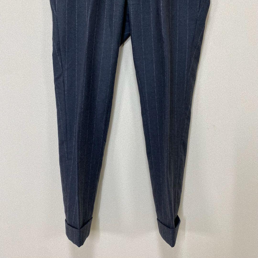 ガボ　セットアップスーツ　ストライプ　グレー　50