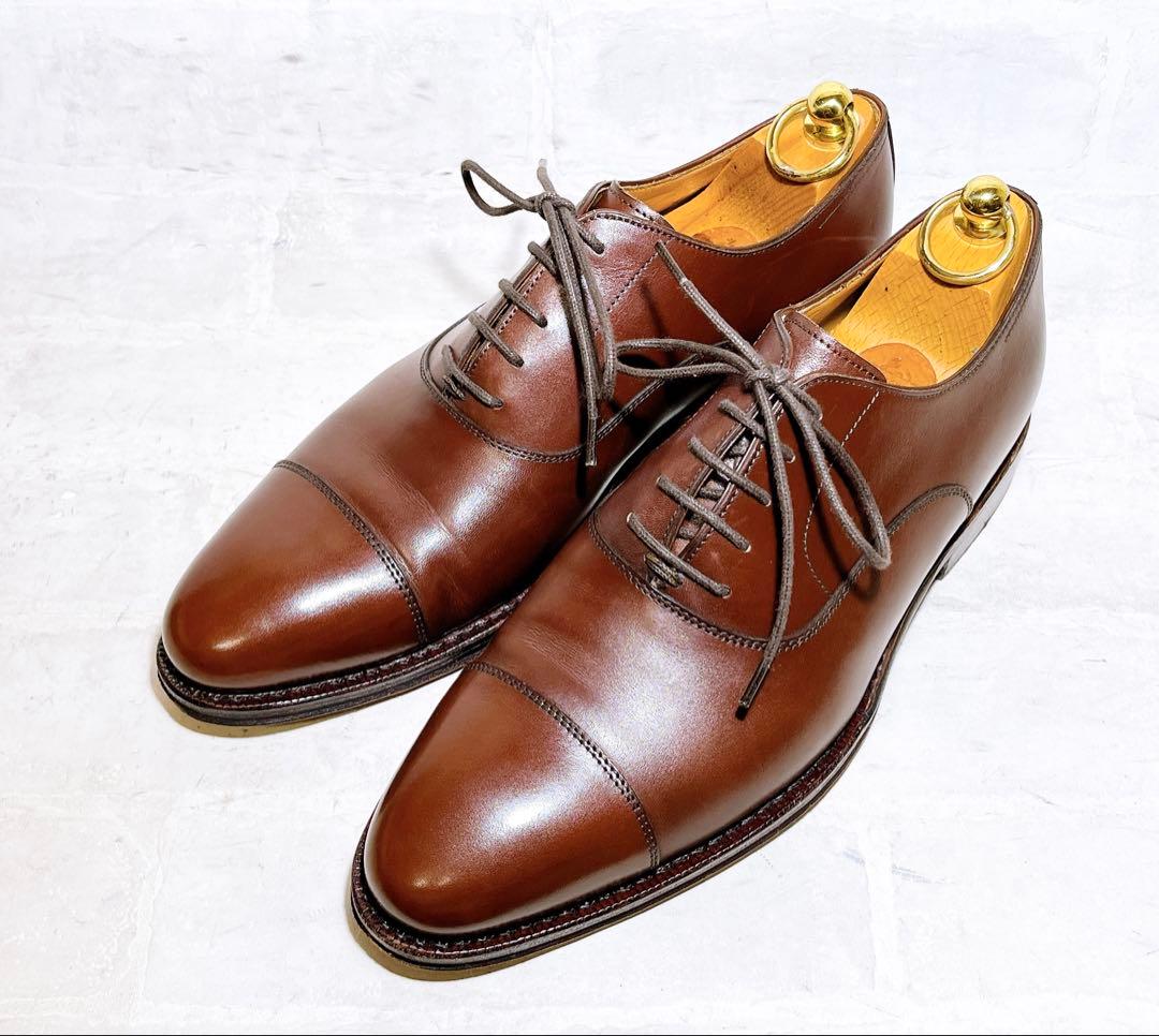 数回着【極美品】ジャランスリウァヤ 高級 ストレートチップ UK6.5