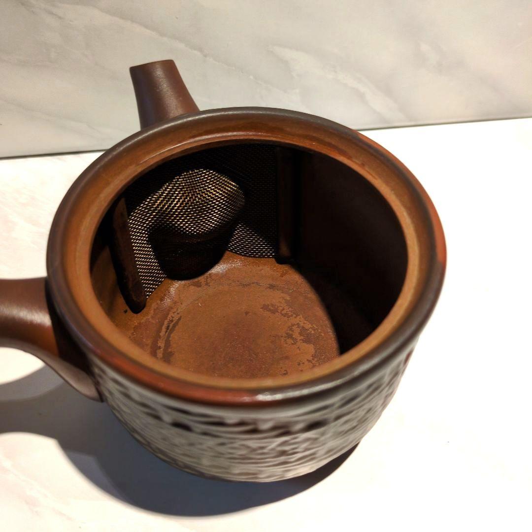 【急須】赤茶色１客　お茶屋さんにて購入　中古品