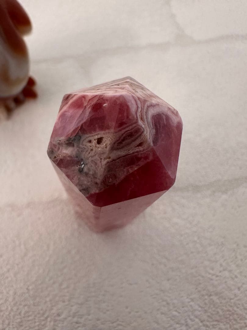 高品質　インカローズ　ロードクロサイト　タワー　六角柱