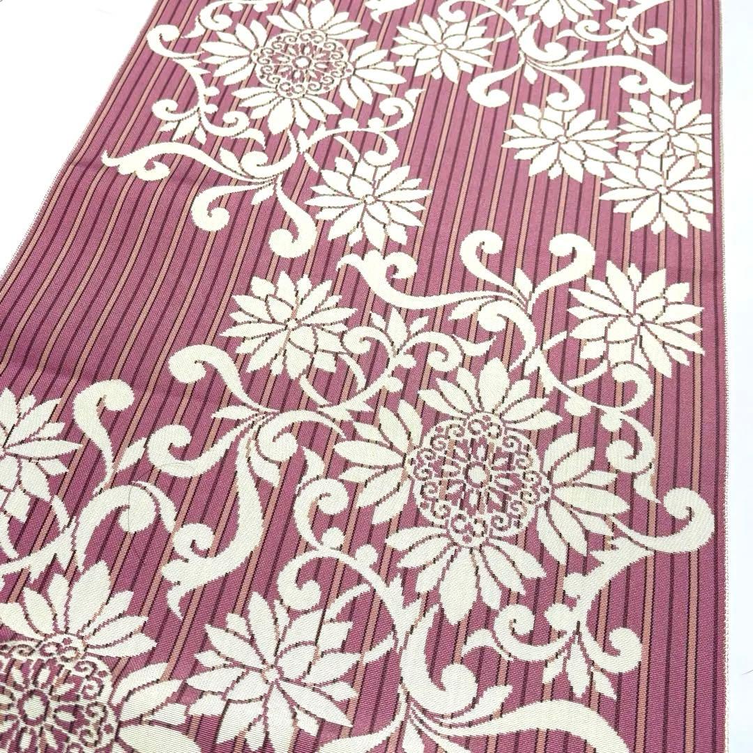 【専用】博多織 八寸名古屋帯 正絹 ピンク 極上の織 so262