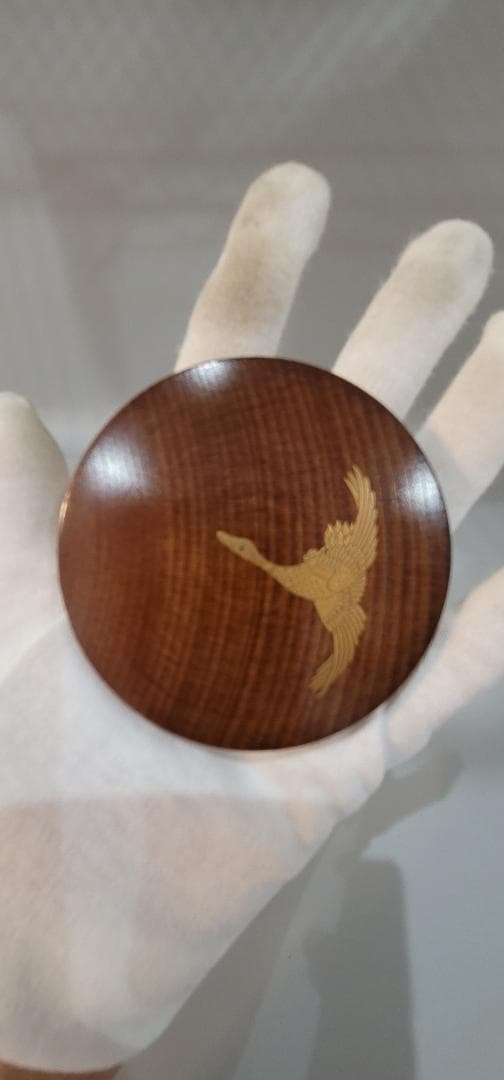 茶道具 初雁 蒔絵 香合 桑 春斎作 共箱