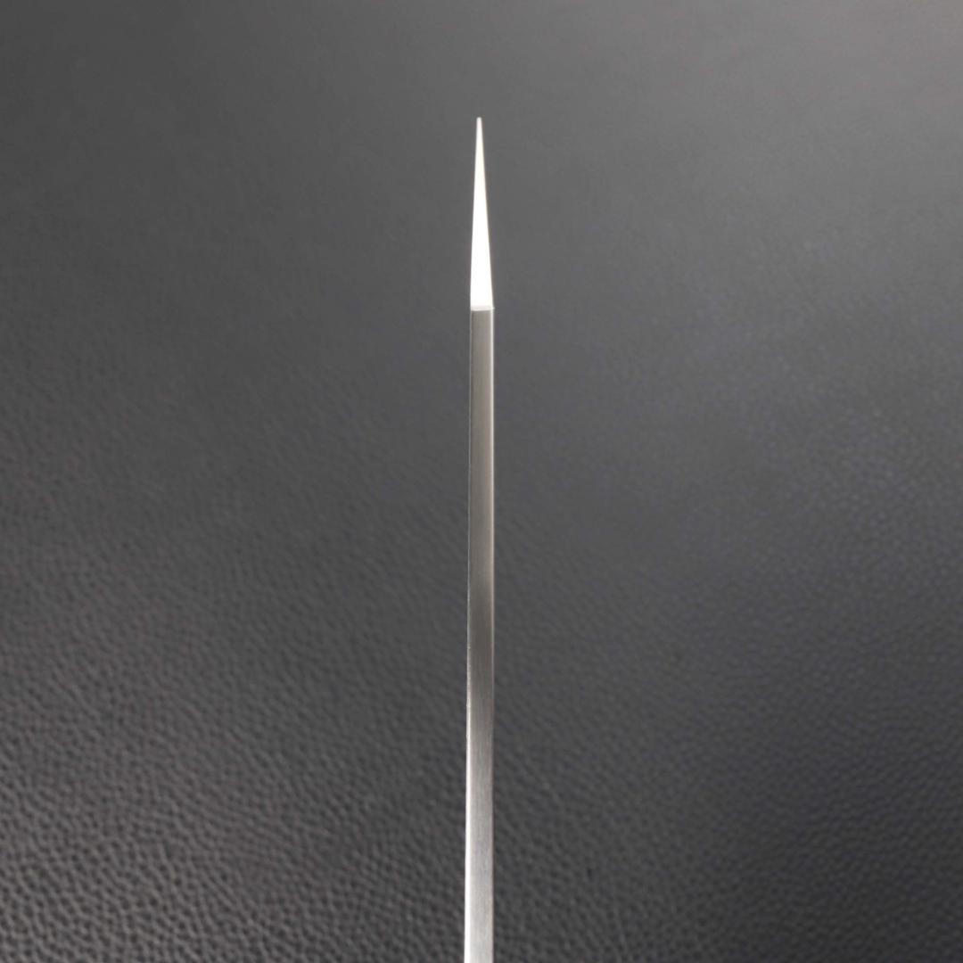 11104 切付型牛刀 8寸 刺身包丁 和牛刀 両刃包丁 黒檀黒水牛角八角柄