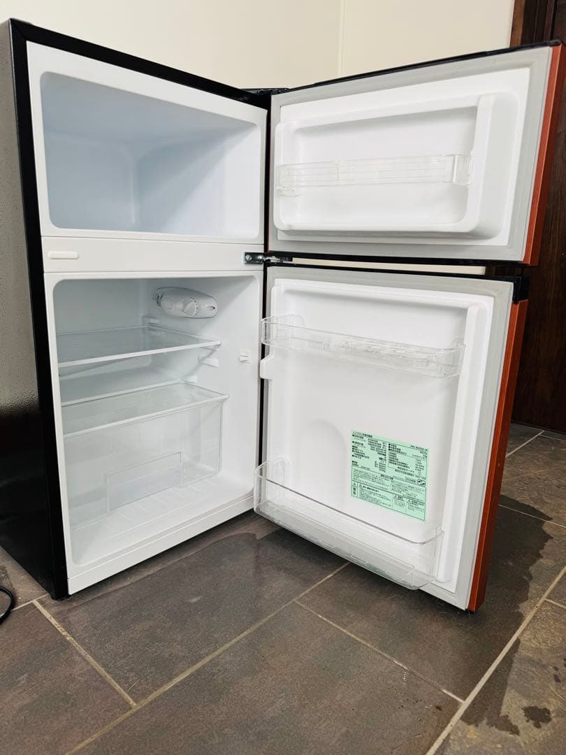 冷凍冷蔵庫 87L 木目調 アイリスオーヤマ