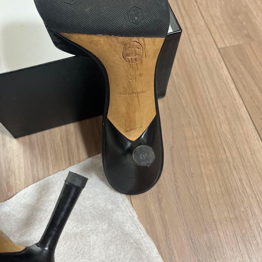 CHANEL ブラック ミュール 箱・保存袋付き